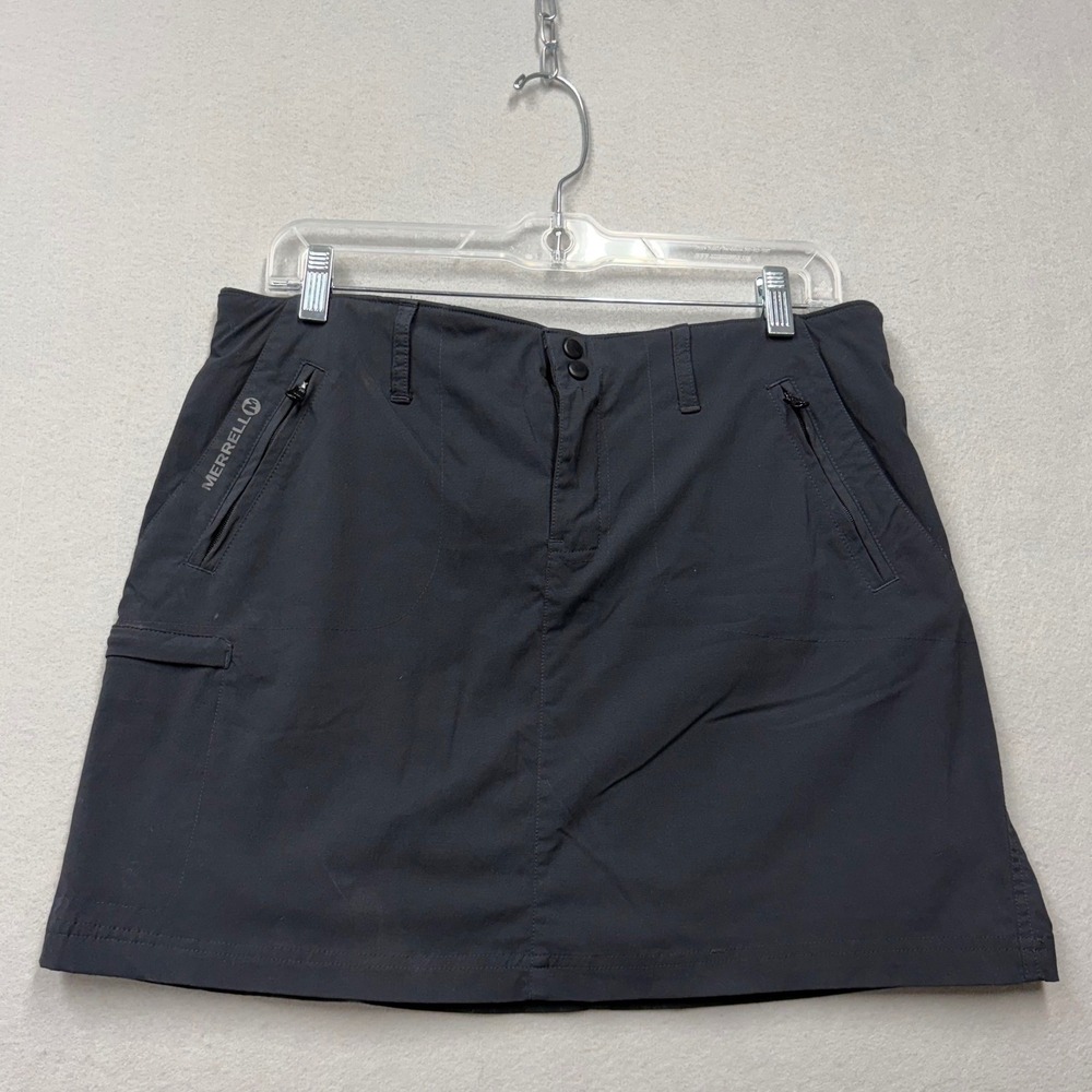 Merrell Skort Women 10 Black JWS10265 Hiking Cargo Activewear Outdoor Skirt